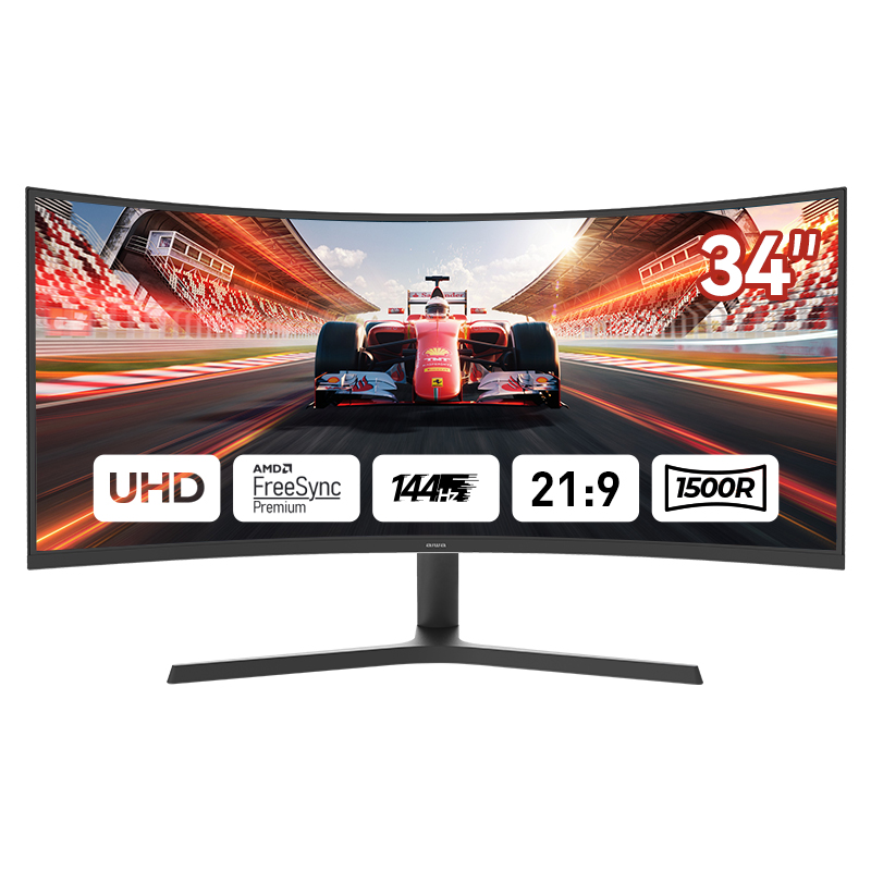 AIWA AW-MP340G-Y 34-inch Curved Gaming Monitor – 3440x1440, 144Hz, 3ms image 2